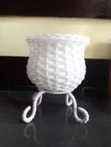 Pot Bunga Rotan Sintetis 10cm