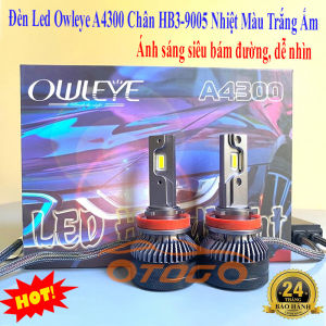 Đèn Led Ô Tô Owleye A4300 Chân HB3-9005 Nhiệt Màu Vàng Nắng 4300K Siêu Bám Đường 55W