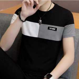 Kaos Pria Cotton Combad 24s Lengan Pendek Kombinasi