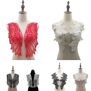 ตัวรีดติดเสื้อ 3DสีแดงBadgeงานแต่งงานสำหรับผู้หญิงผ้าลูกไม้ติดชุดเย็บปักถักร้อยเสื้อผ้าเย็บผ้าPatchesเย็บลูกไม้