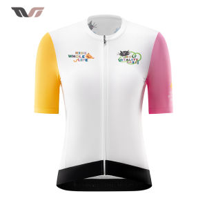 【TVI】ROCKBROS Women Cycling Jersey Quick-drying Comfortable Cycling Top Cartoon Print Female Bike Clothing YKK Zipper
