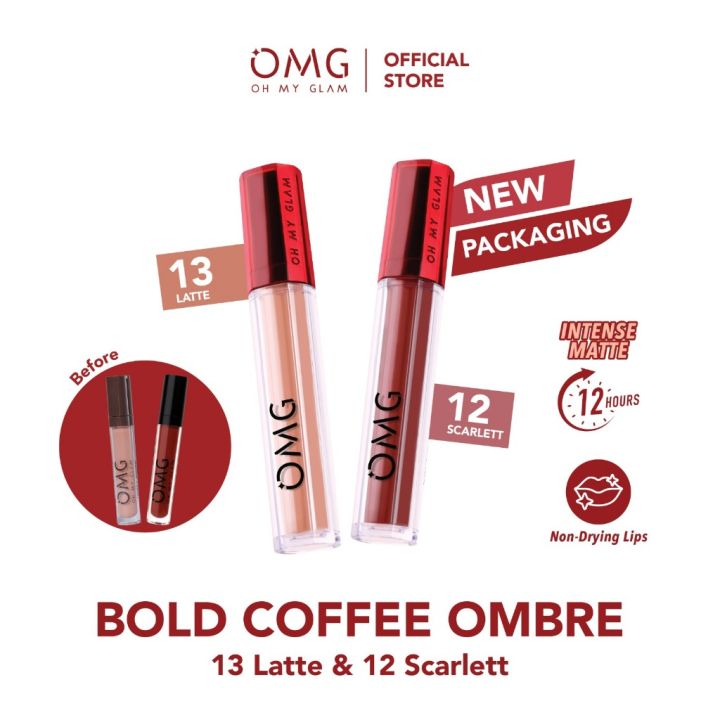 OMBRE OMG LIP CREAM COFFE EDITION NO 13 & NO 12