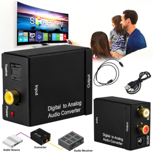 BERGARANSI Digital to Analog Konverter Audio DAC Coaxial & Toslink ke RCA TC51800