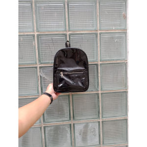 Mutiara Tas Ransel Transparan 2in1 Mika PVC Bisa Selempang BackPack Tas Konser Festival Resleting Tas Ransel Mini Lucu Tas Ransel Wanita OOTD Kekinian Terbaru 2025