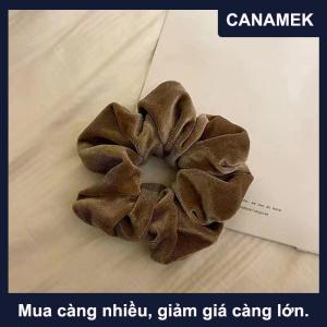 【CANAMEK】 Cổ Điển Nhung Scrunchie Cô Gái Tóc Đuôi Ngựa Chủ Lớn Đàn Hồi Cao Su Tóc Sợi Dây Thừng Phụ Nữ Tóc Tie Mềm Mũ Nón Thời Trang Tóc Phụ Kiện