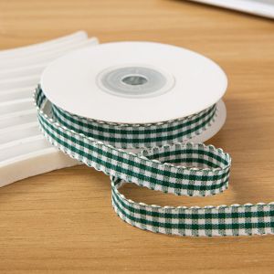 MKEB 1CM Plaid Ribbon 10 Yard Gift Wrapping Bouquets Korean Ribbons Creative Reusable Gingham Ribbons Flower Bouquet Wrapping