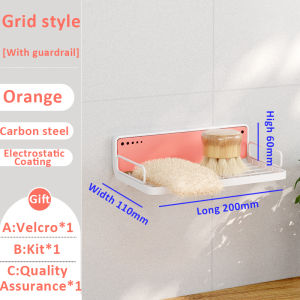 Floating Bathroom Shelves Wall Mounted Aesthetic White and Blue Shelves for Bathroom Accessories Modern Bathroom Organizer with Guardrail Bathroom Shelves Over Toilet for Bedroom Kitchen Living Room