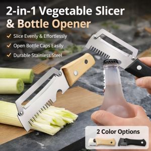 Stainless Steel Onion Cutter Vegetable Chopper 3 in 1 Multifunction Kitchen Tool
