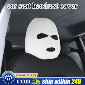Universal Car Seat Headrest Cover Balaclava 3Hole Full Cover Halloween Christmas Funny Car Decoration For Tesla BMW Benz Nissan