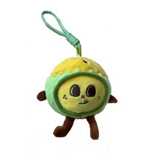 MOLISAN ผ้าฝ้าย PP ยัดไส้ พวงกุญแจไข่แดงกรอบ ตุ๊กตาผ้าพลัฌ นุ่มนุ่มๆ อุปกรณ์แขวนกระเป๋าเป้สะพายหลัง พวงกุญแจยัดไส้ คาวาอิ จี้ห้อยกระเป๋า ของขวัญสำหรับเด็ก