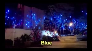 UORRIS Solar LED Waterproof Meteor Shower Rain Lights 8 tube Meteor Lamp Christmas Decoration Rainbow Light