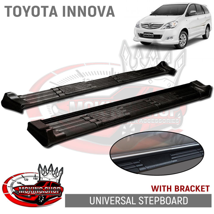 Toyota Innova 2005 2015 Universal Aluminum Stepboard Black With