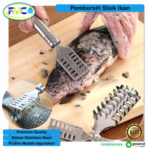 Alat Pembersih Sisik Ikan Stainless Anti karat Pisau Kerok Sisik Ikan Praktis Peralatan Dapur Murah Pembersih Sisik Super Tajam