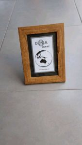 Frame/Figura/Bingkai 4R Serat Wood Tua (10x15cm) Free Bubble Wrap