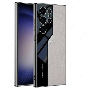 Samsung Galaxy S25 Ultra Case Luxury Leather Phone Cover For Samsung S25 Ultra S24Ultra S23 ultra S22 ultra Protective Funda Capa Half-Wrapped Casing