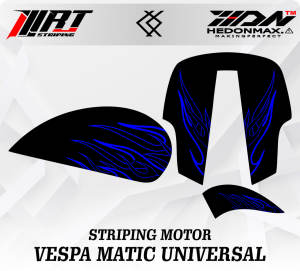 Striping Stiker Transparan Vespa Matik/Sprit/LX/Universal Api Vol 5 (Sudah Terpotong)