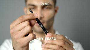 VOID Homme Beard Pencil Filler for Men (Black Set of 4) - Instant Full Beard Pen Kit with Easy Liner and Waterproof Filling Pencil