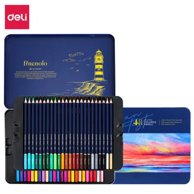 Deli 24/36/48 Colors Pencils Finenolo tin box (mixed) EC122