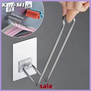 Kui-Min Wall-mounted Hanger Storage Foldable Clothes Hanger Rack Windproof Anti-slip