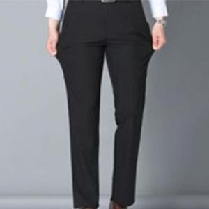 Geegobuy Ice Silk Anti-Crease Classic Suit Pants