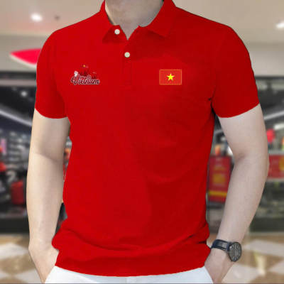 Áo Polo Cao Cấp Cờ Việt Nam Hào Hùng cổ bẻ BASIC CVC vải cá sấu sang trọng, lịch lãm, thoáng mát - B04