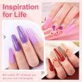 Gel Kit with U V Light and Drill Starter Kit 16 Colors Gel 4PC Poly Kit Base Top Coat Kit Nail Stickers Professional Gel Manicure Kit with Everything Gift for Women. 