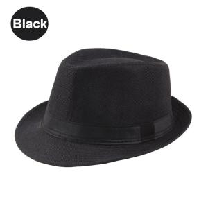 【Box Packaging】New Fashionable Retro Mens Top Hat Jazz Hat Breathable Linen Wide Eaves Curled Edge Straw Hat Outdoor Sunscreen Hat Fedora Hat for Couple Adult