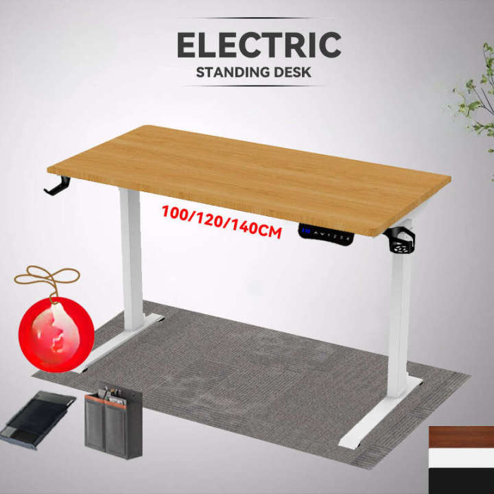 100cm Electric Height Adjustable Table USB Standing Desk With 4 Memory ...