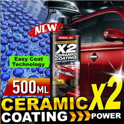 【Ready Stock】 CAR COATING 500ML - [100% ORIGINAL] OHSOLAH 500ML X2 NANO CERAMIC COATING PENGILAT MELINDUNG KERETA
