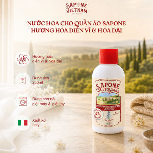 Nước Hoa Cho Quần Áo Sapone Hương Thơm Hoa Diên Vĩ và Hoa Dại 250ml - Lưu Hương Tinh Tế Chuẩn Ý