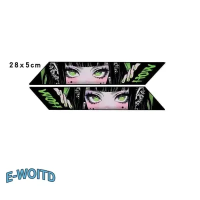 1 Pair Waterproof Film Decals Modification Accessories Road Bike Sticker Under Tube Anime Eyes Kill Mountain Body Personality Decoration