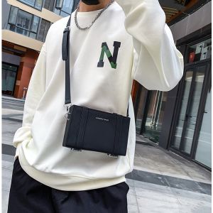 Fashion Messenger Bag Hard Shell Small Square Bag Trendy Same Style Couple Shoulder Bag B0160