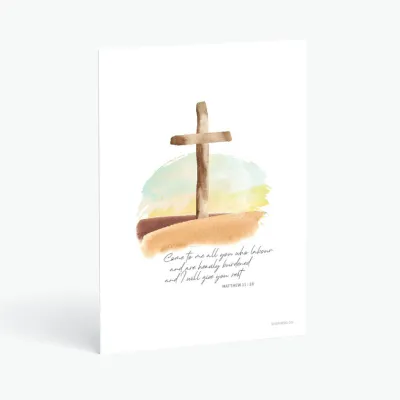 SHEPHERD.SG Christian Postcard Premium Textured - Chinese and English Bible Verse