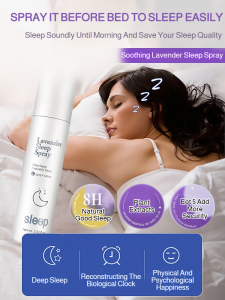 Sleep Aid Relaxation Spray Natural Body Calming Mist for Fast Sleep Stress Relief Instant Sleep Enhancing Mist Mental Fatigue Physical Relaxation