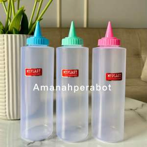 Botol Kecap Mayones Saos Kecap Minyak Mayonaise - Botol Kecap Saos - Botol Mayonaise Plastik 500ML 300ML