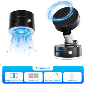 Vacuum Magnetic Suction Phone Mount Foldable Shower Phone Holder for Car/Gym/Mirror/Smooth Compatible with IOS Android Phone