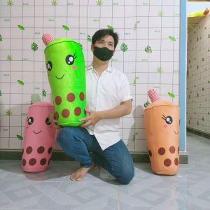 THÚ BÔNG TRÀ SỮA DÀI NHIỀU MÀU VẢI MINISO CUTE CHO BÉ
