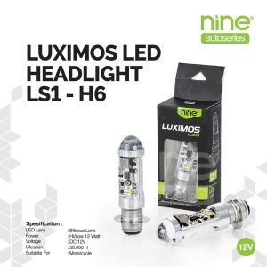 LUXIMOS Lampu Depan Motor Bebek H6 Bifocus Lens Super Terang Led Putih Kuning LS1 - NINE AUTOSERIES