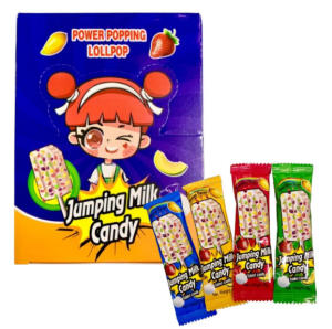 30PCS JUMPING MILK CANDY POWER POPPING LOLLIPOP LOOTBAG FILLERS SUGAR CRASH