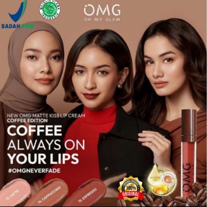 OMG OH MY GLAM MATTE KISS LIP CREAM 3.5GR | LIPSTICK | LIPSTIK | LIP CREAM | LIPSTIK BIBIR OMG