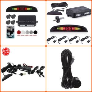 Sensor Parkir Mobil Mundur 4 Titik LED Display Universal Hitam HIGH QUALITY Sensitif Akurat ARK ACC