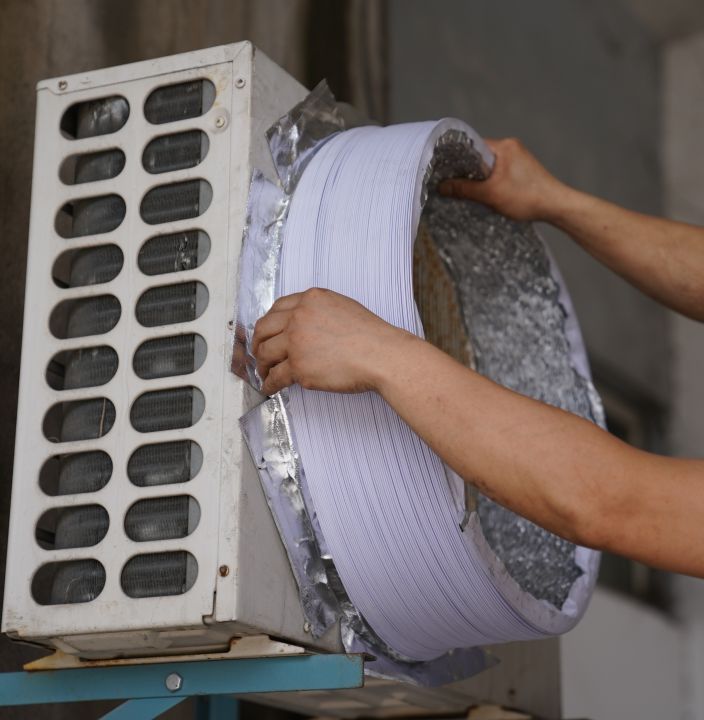 Air conditioner outdoor air duct cooling artifact cooling air guide ...
