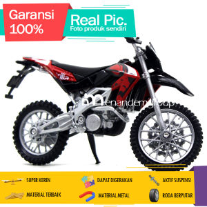 Diecast Miniatur Mainan Motor Enduro Offroad Trail Aprilia RXV 450 Besi Metal 1/18