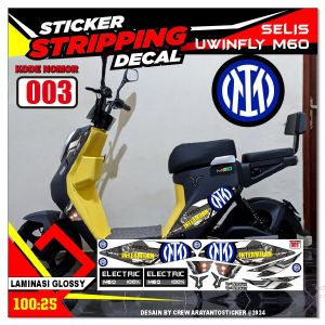 Stiker Striping Sepeda Listrik Uwinfly M60 Variasi ARS02 intermilan Doff/Glossy Semua Ready