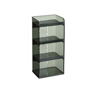 RBJ4 Vertical Makeup Shelf Transparent Large Capacity Clear Makeup Organizer Multifunctional Brush Holder Lipstick Storage Box Bathroom Organizer