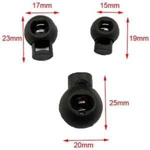 10PCS Single Hole Round Cord Locks With Spring Loaded Push Button
