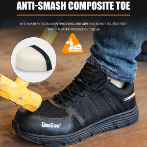 รองเท้าเซฟตี้ผ้าใบ หัว composite Rock River 9011B สีดำ