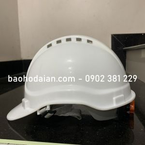 Nón bảo hộ lao động có lỗ thông hơi khóa vặn- thông thoáng da đầu N011