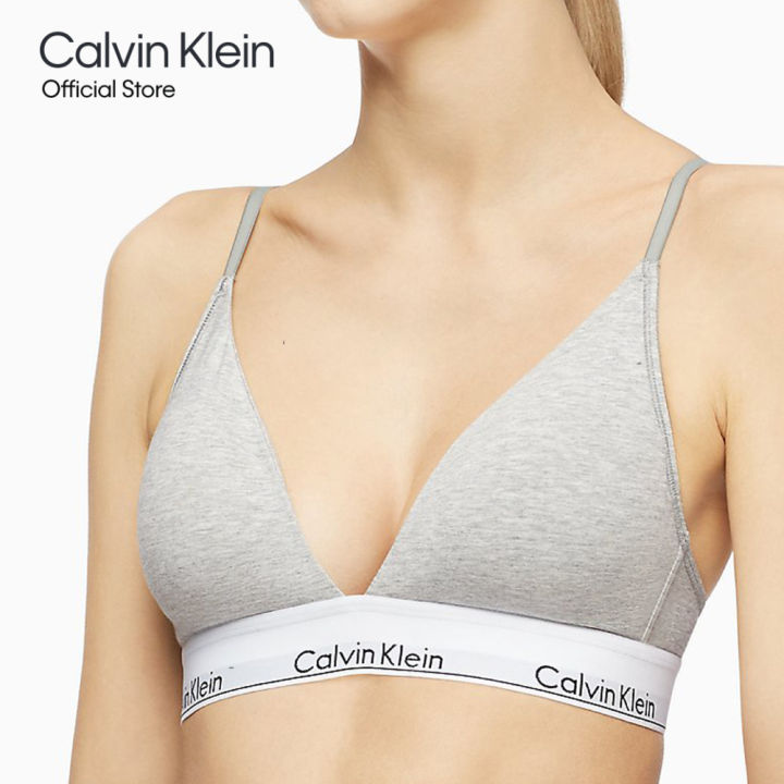 Calvin Klein เสื้อชั้นในผู้หญิง Modern Cotton Triangle Bralette Removable Pads รุ่น Qf5650 020 9613