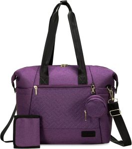 LOVEVOOK Diaper Bag Tote Large Baby Diaper Bag Waterproof Travel Diaper Tote with Changing Pad